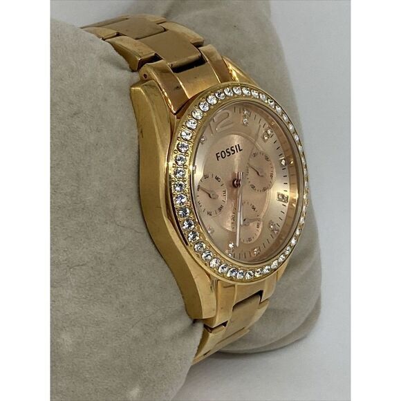 Fossil Riley ES2811 Women ROSEgold StainlessSteel Analog Dial Quartz Watch RQ162 main image 4